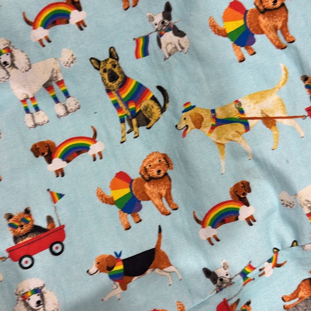 NWT C+C California Cotton Tote Bag Rainbow Pride Dogs Animals - Picture 4 of 7